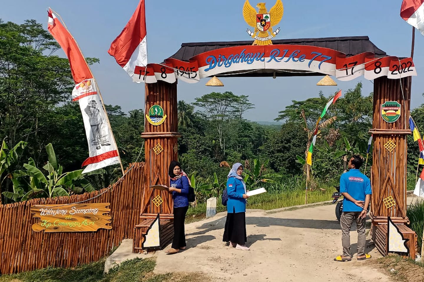 Kreatifnya Warga Desa Depok Dalam Memperingati HUT Republik Indonesia Ke-77